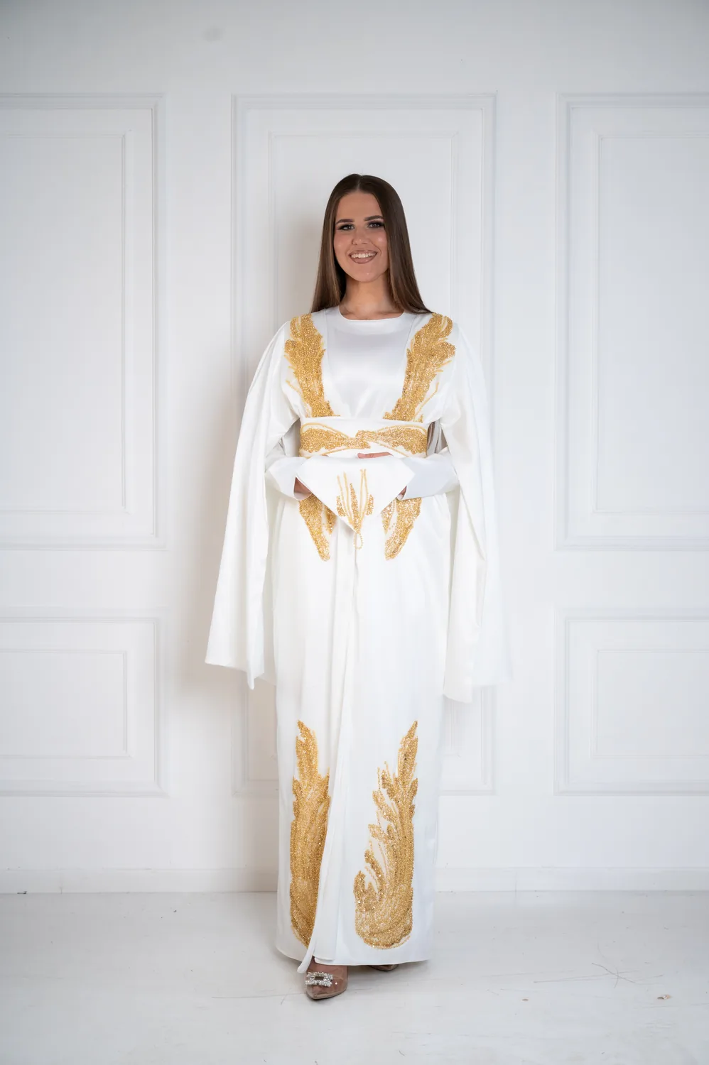 Dugi kaftan s’ zlatnim radom✨ — Džana Style haljina