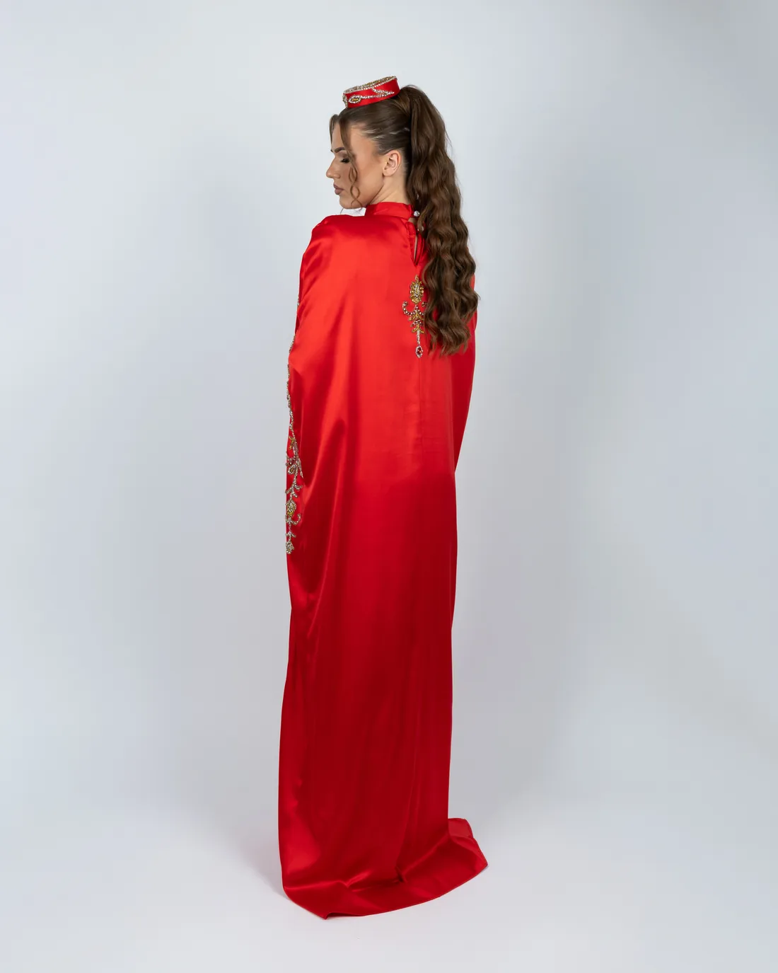 Crvena haljina sa ogrtačem✨ — Džana Style haljina